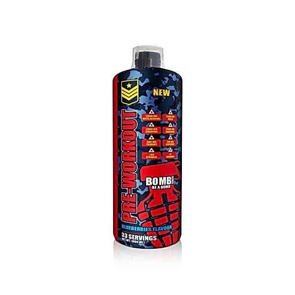 BOMB SERIES PRE-WORKOUT LİKİT BLUEBERRIES FLAVOUR 1000 ML