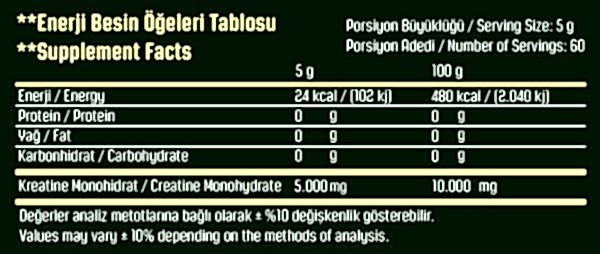 LegendX Creaforce Creatine Monohydrate 300g – Aromasız Saf Kreatin Desteği