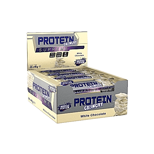 Muscle Station Crunchy Protein Bar Beyaz Çikolata 24 Adet