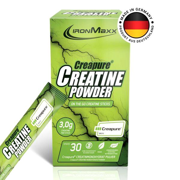IronMaxx Creapure® Creatine Monohydrate Powder 30 Stick x 3g – Alman Patentli Saf Kreatin