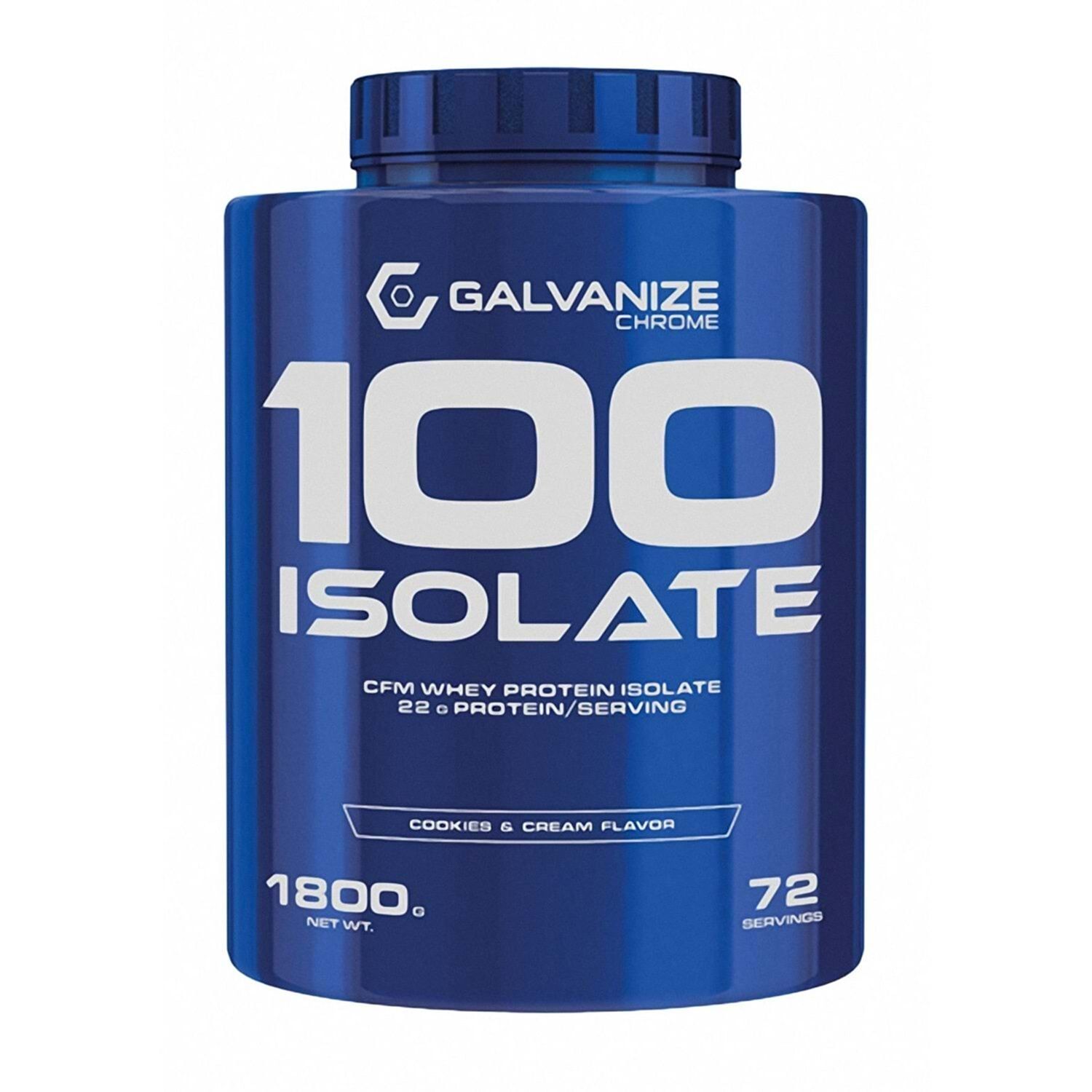 Galvanize Chrome 100 Isolate CFM Whey Protein 1800g 72 Servis (Belgian Chocolate & Cookies Cream