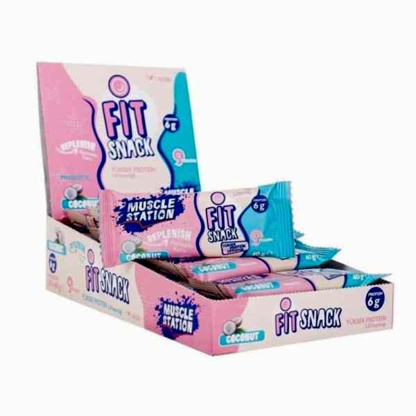 Muscle Station Fit Snack Protein Bar Coconut 40 Gr 24 Adet
