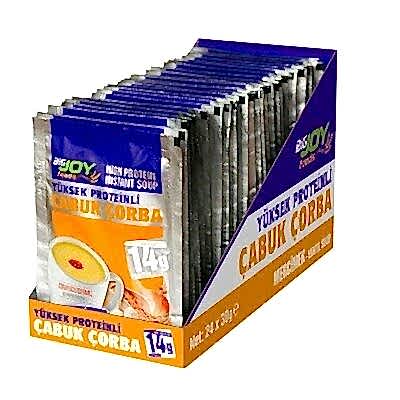 BigJoy Proteinli Çabuk Çorba 30 Gr 12 Adet (Mercimek)