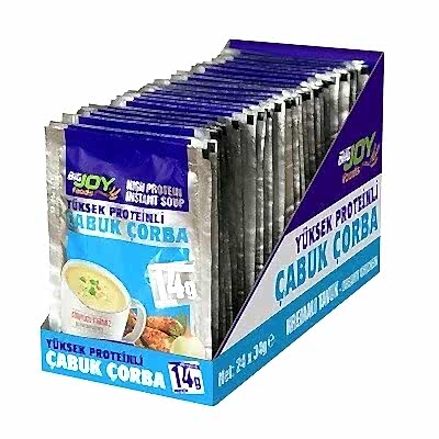 BigJoy Proteinli Çabuk Çorba 30 Gr 12 Adet(Tavuk)