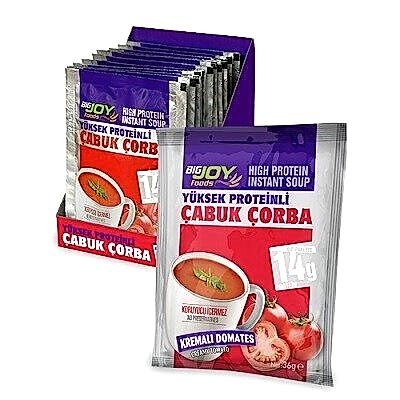 BigJoy Proteinli Çabuk Çorba 30 Gr 12 Adet(Domates)