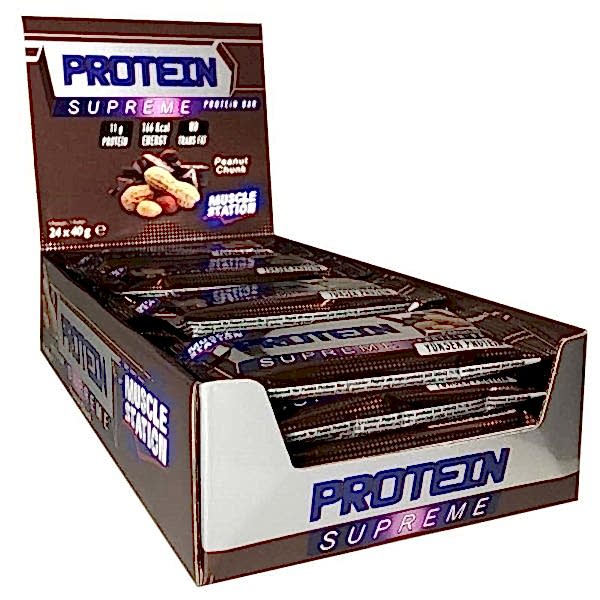 Muscle Station Supreme Protein Bar Çikolata Yer Fıstığı 40 Gr 24 Adet