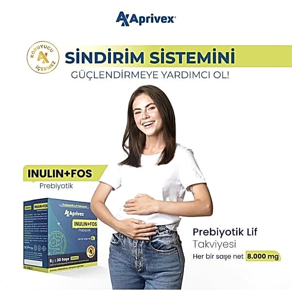 APRİVEX INULİN + FOS PREBİYOTİK LİF TAKVİYESİ