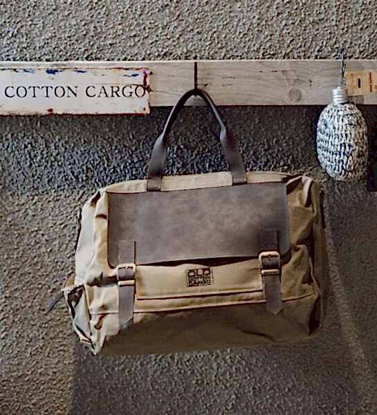 Vintage Pamuk Kumaş Spor ve Seyahat Çantası