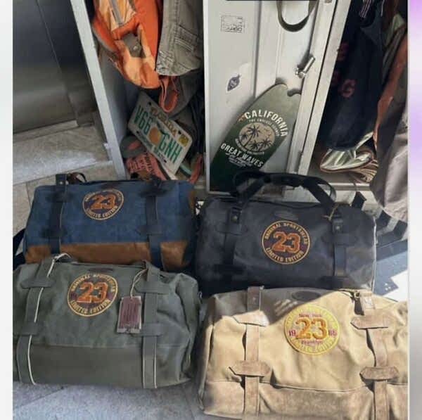 Vintage Tarz Old Cotton Silindir Çanta – Spor & Seyahat İçin