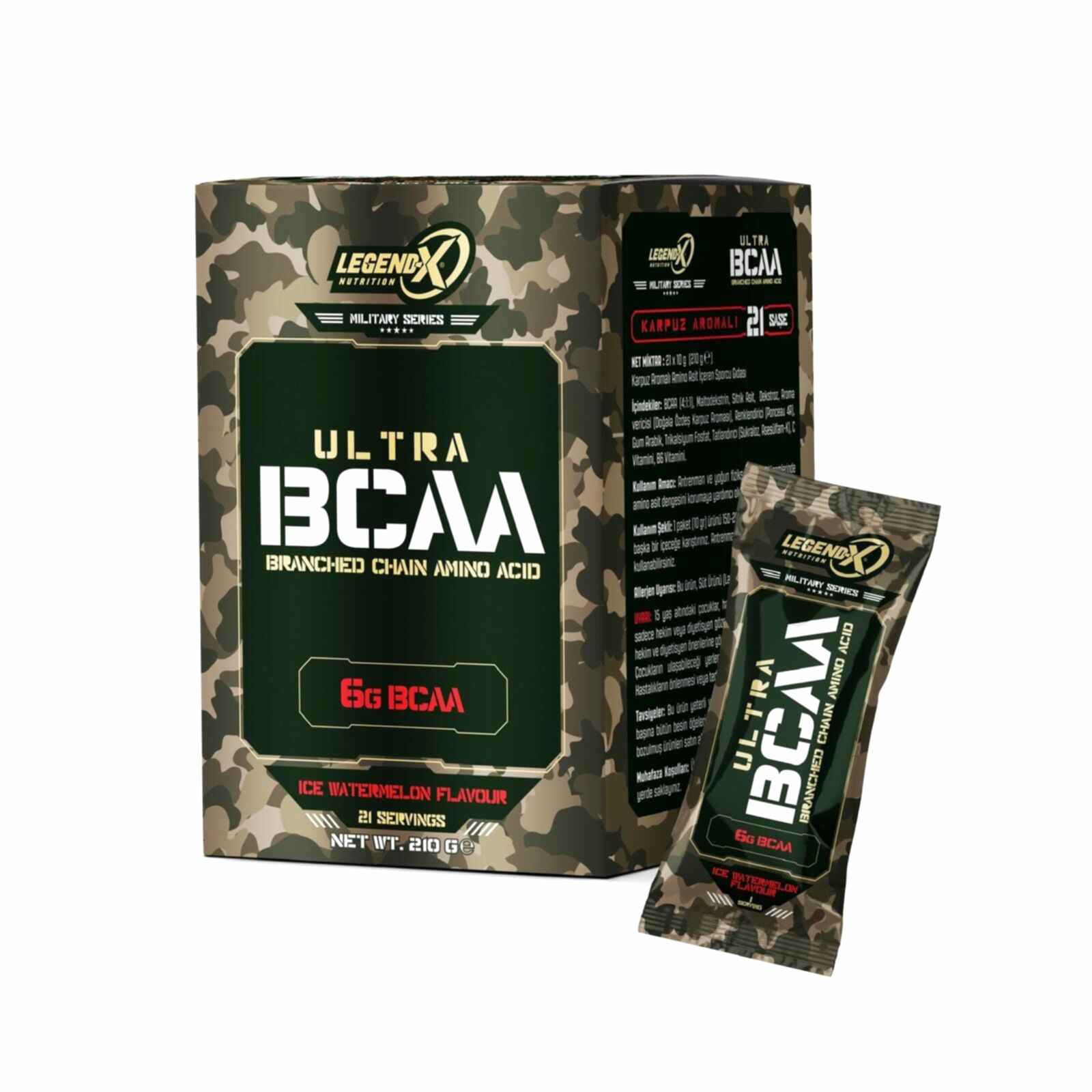 Legend X BCAA ULTRA 21 Şase x 10 Gr Karpuz Aromalı