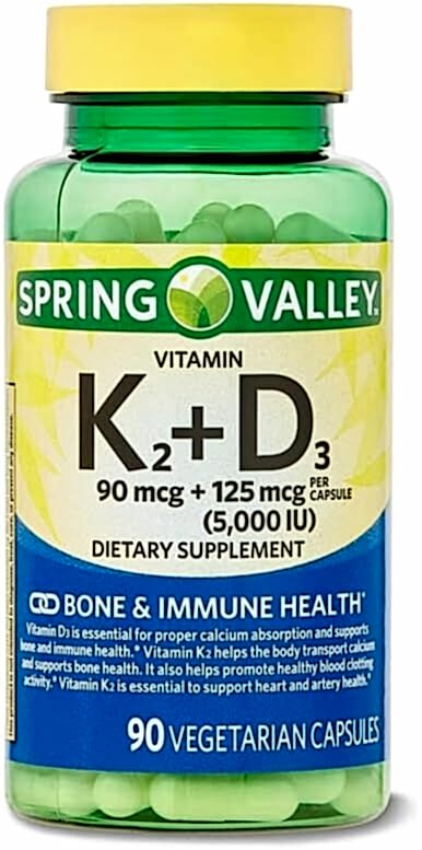 Spring Valley D3 K2 Vitamin 90 Kapsül – Vejetaryen Destek