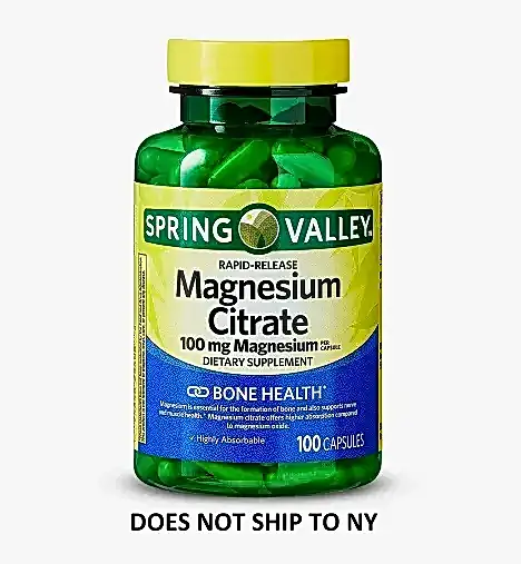 Spring Valley Magnesium Citrate 100 Kapsül – Magnezyum Takviyesi